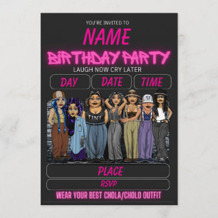 Geburtstagseinladung für Homies Chicana Geburtstag Einladung
