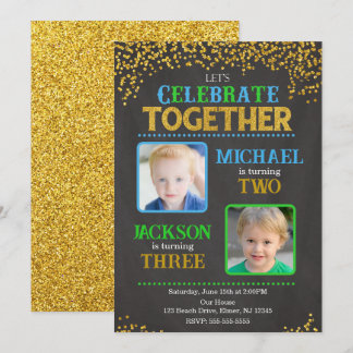 Geburtstagseinladung für Jungen mit Foto zum gemei Einladung