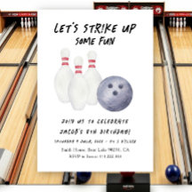 Geburtstagseinladung für Kinder zum Bowling