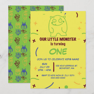 Geburtstagseinladung für kleine Monster jeden Alte Einladung