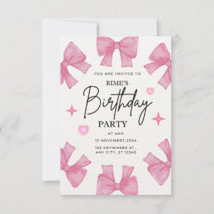 Geburtstagseinladung für Mädchen RSVP Karte