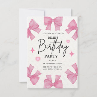 Geburtstagseinladung für Mädchen RSVP Karte