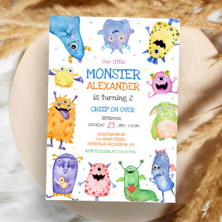 Geburtstagseinladung für Monsterjungen Einladung