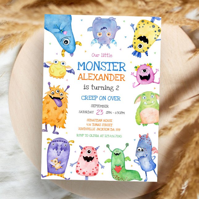 Geburtstagseinladung für Monsterjungen Einladung (Von Creator hochgeladen)