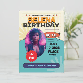 Geburtstagseinladung für Teenager – Moderne Geburt Einladung