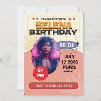 Geburtstagseinladung für Teenager – Moderne Geburt Einladung