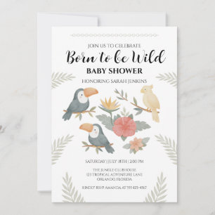 Geburtstagseinladung für Toucan-Baby "Born to be W Einladung