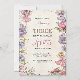 Geburtstagseinladung im märchenhaften Feenstil Einladung