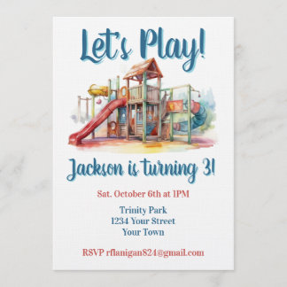 Geburtstagseinladung Kinder Outdoor Park Spielplat Einladung