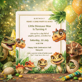 Geburtstagseinladung Kinderparty Dinosaurier Wasse Einladung