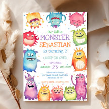 Geburtstagseinladung Kleiner Monster