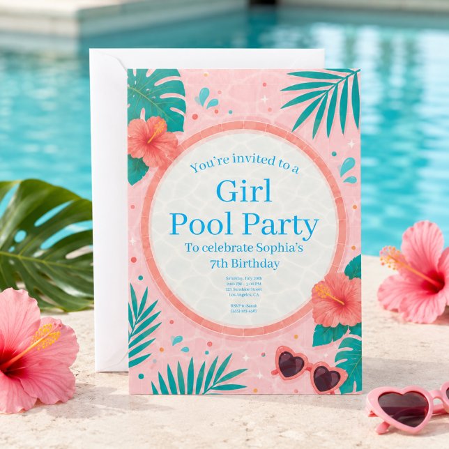 Geburtstagseinladung Mädchen-Poolparty Einladung (Von Creator hochgeladen)