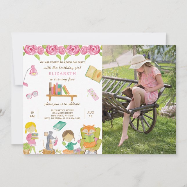 Geburtstagseinladung mit Foto Einladung (Vorderseite)