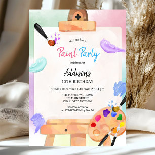 Geburtstagseinladung Paint Party Art Einladung