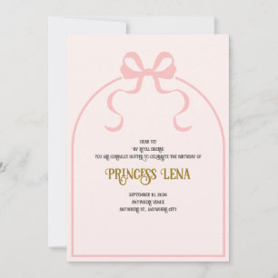 Geburtstagseinladung Prinzessin Royal Dekret Rosa Einladung
