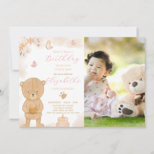 Geburtstagseinladung von Cake Teddy mit Foto Einladung
