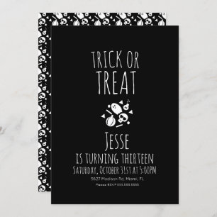 Geburtstagseinladung von Trick oder Treat Ghost Einladung