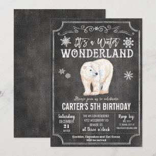 Geburtstagseinladung Winter Wonderland für jedes A Einladung