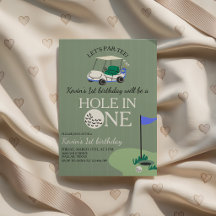 Geburtstagseinladung zum 1. Geburtstag - Hole in O