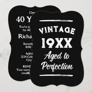 Geburtstagseinladungen im alten Vintage-Stil zum 4 Einladung