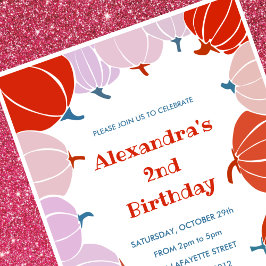 Geburtstagseinladungen Kürbismädchen Einladung