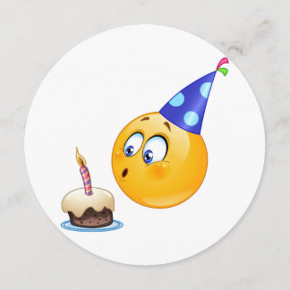 Geburtstagsemoji-Einladungskreis Einladung