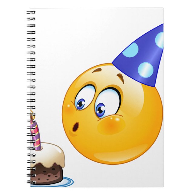 Geburtstagsemoji Notizblock (Vorderseite)