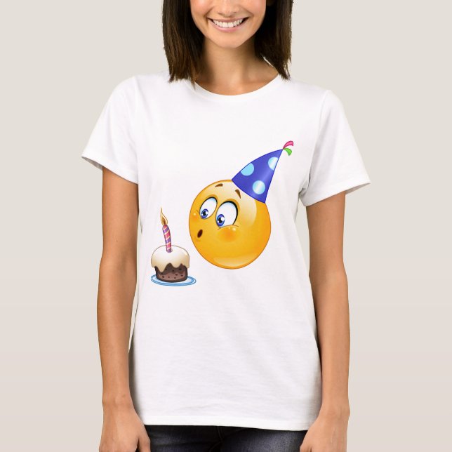 Geburtstagsemoji T-Shirt (Vorderseite)