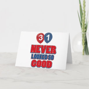 Geburtstagsentwürfe mit 31 Jährigen Karte