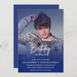 Geburtstagsessen 20. Geburtstagsfeier Foto Männer Einladung