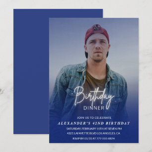 Geburtstagsessen 42. Geburtstagseinladung Foto Män Einladung