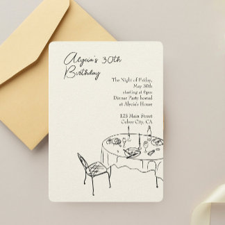 Geburtstagsessen zum 30. Geburtstag Party Einladung