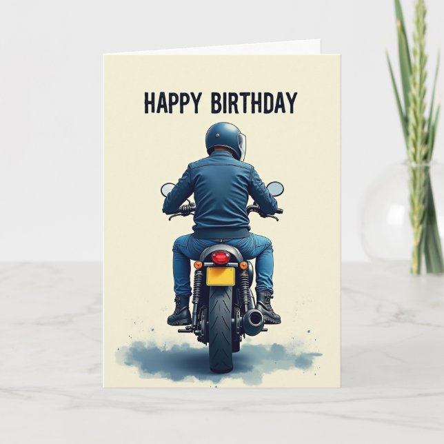 Geburtstagsfahrt Motorradkarte Karte (Vorderseite)