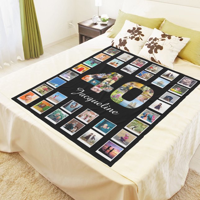 Geburtstagsfamilie FotoCollage 47 Fotografien Fleecedecke (Von Creator hochgeladen)