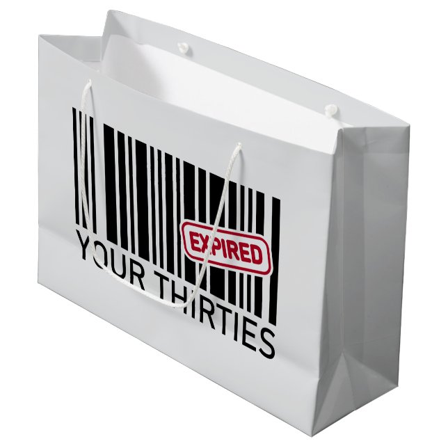 Geburtstagsfeier am 40. große geschenktüte (Vorderseite Schrägansicht)