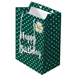 Geburtstagsfeier auf Polka Dots mittelgroße Gesche Mittlere Geschenktüte