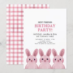 Geburtstagsfeier der besten Freundin mit drei Kani Einladung