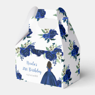 Geburtstagsfeier der dunkelhäutigen Prinzessin in  Geschenkschachtel