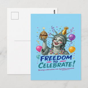 Geburtstagsfeier der Freiheitsstatue Postkarte