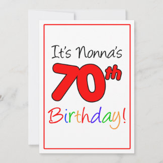 Geburtstagsfeier der Nonna zum 70. Meilenstein Einladung
