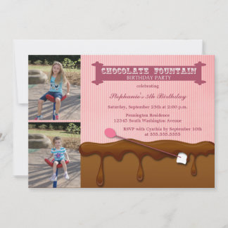 Geburtstagsfeier der Schokoladenbrunnen Einladung