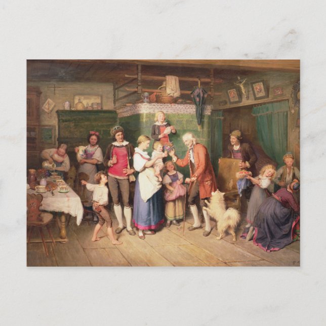 Geburtstagsfeier des Kindes Einladungspostkarte (Vorderseite)