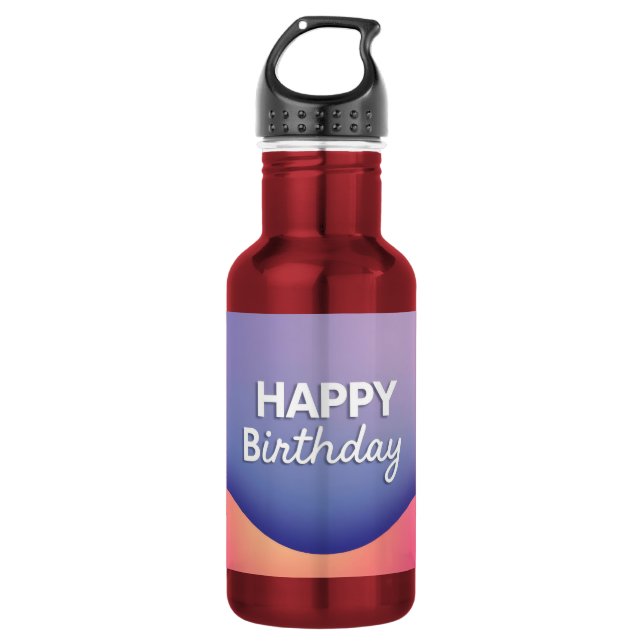 Geburtstagsfeier-Design Edelstahlflasche (Vorderseite)