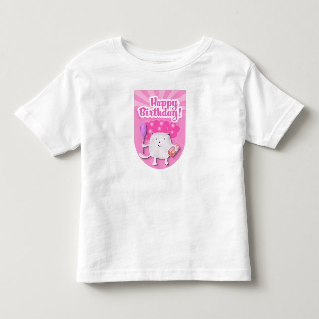 Geburtstagsfeier-Design Kleinkind T-shirt (Vorderseite)