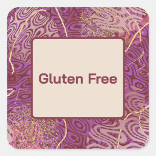 Geburtstagsfeier Diätanforderung Glutenfrei Quadratischer Aufkleber