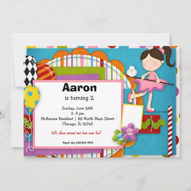 Geburtstagsfeier Einladung (Vorderseite)