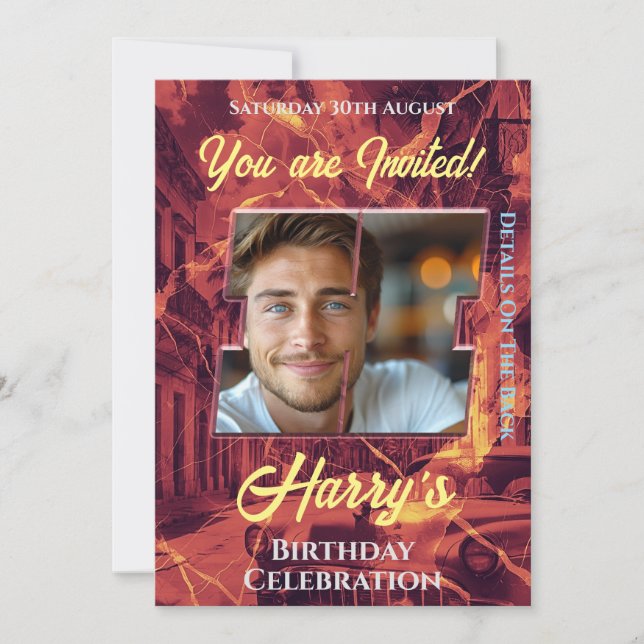 Geburtstagsfeier Einladung (Vorderseite)