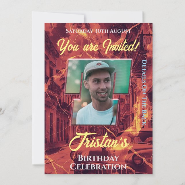 Geburtstagsfeier Einladung (Vorderseite)