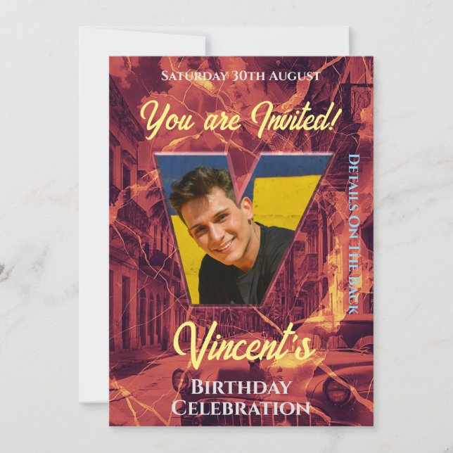 Geburtstagsfeier Einladung (Vorderseite)