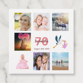 Geburtstagsfeier Foto Collage danke Geschenkanhänger